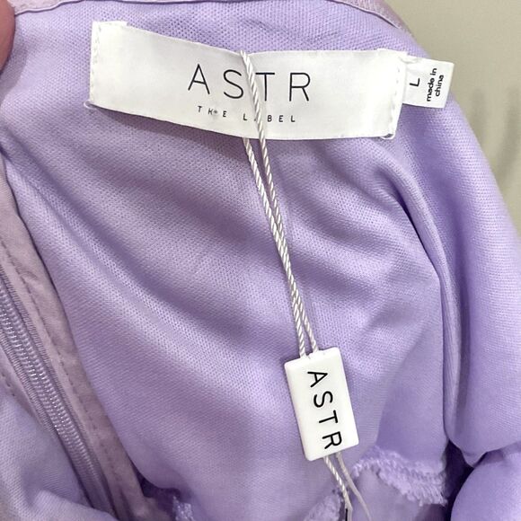 ASTR THE LABEL Lilac Kalena Strapless Dress Sweetheart LACE Midi Sz S New Purple - Picture 4 of 9
